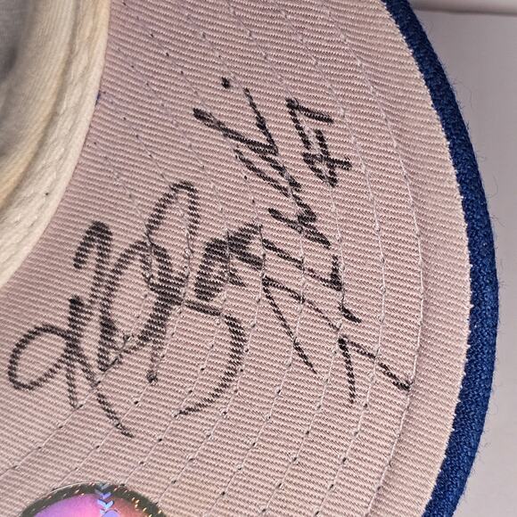 Texas Rangers Signed Baseball Hat Snapback 4 Players RARE FIND New Era Cap - Picture 11 of 14